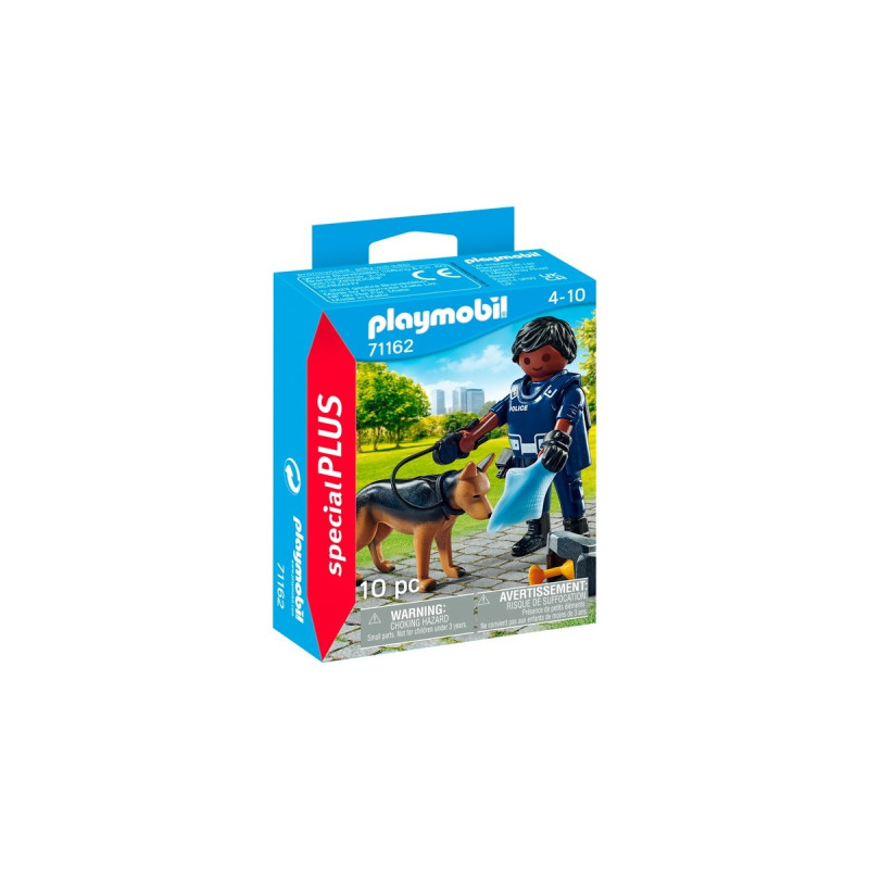 PLAYMOBIL 71162 specialPLUS Polizist mit Spürhund, Konstruktionsspielzeug