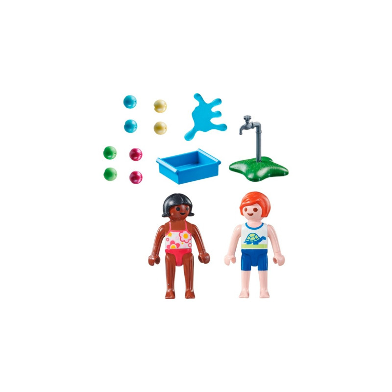 PLAYMOBIL 71166 specialPLUS Kinder mit Wasserballons, Konstruktionsspielzeug