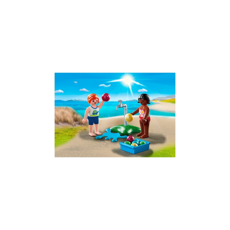 PLAYMOBIL 71166 specialPLUS Kinder mit Wasserballons, Konstruktionsspielzeug