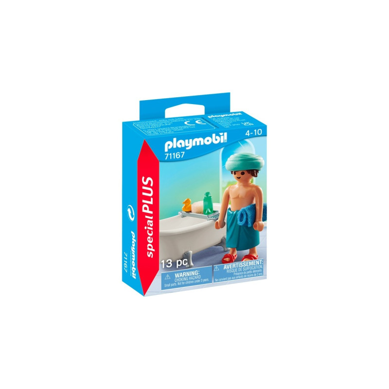 PLAYMOBIL 71167 specialPLUS Mann in der Badewanne, Konstruktionsspielzeug