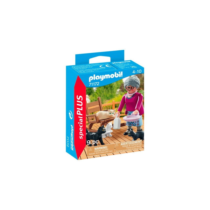 PLAYMOBIL 71172 specialPLUS Oma mit Katzen, Konstruktionsspielzeug