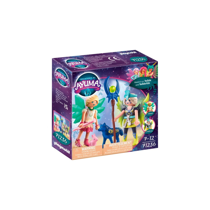 PLAYMOBIL 71236 Ayuma - Crystal- und Moon Fairy mit Seelentieren, Konstruktionsspielzeug