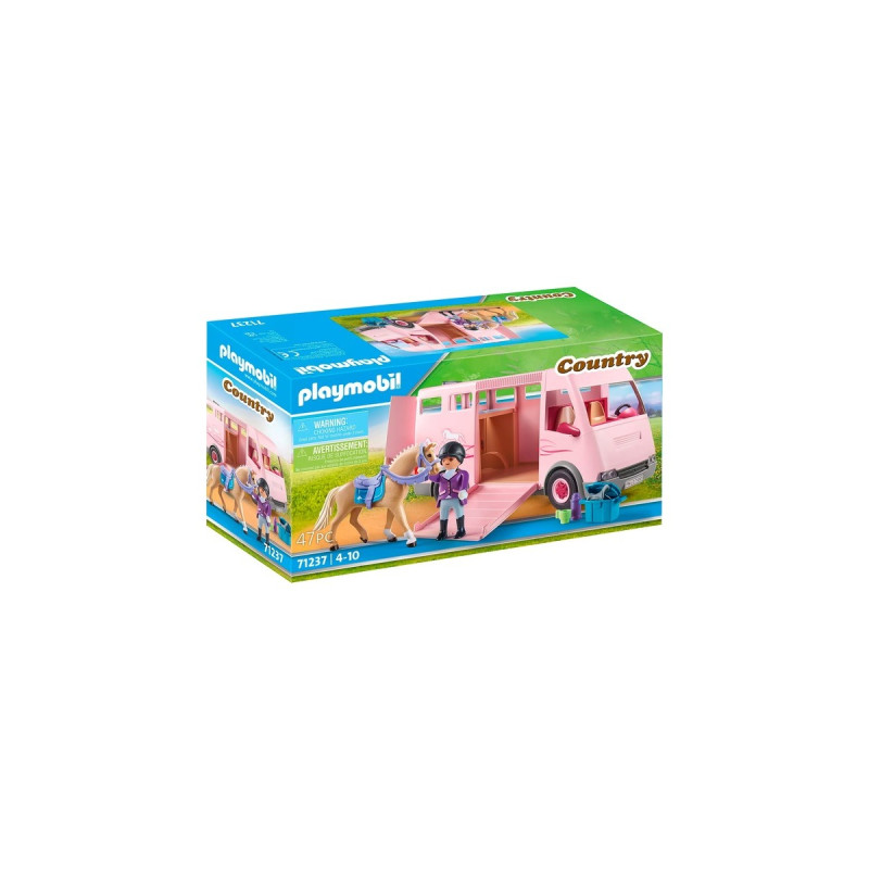 PLAYMOBIL 71237 Pferdetransporter, Konstruktionsspielzeug