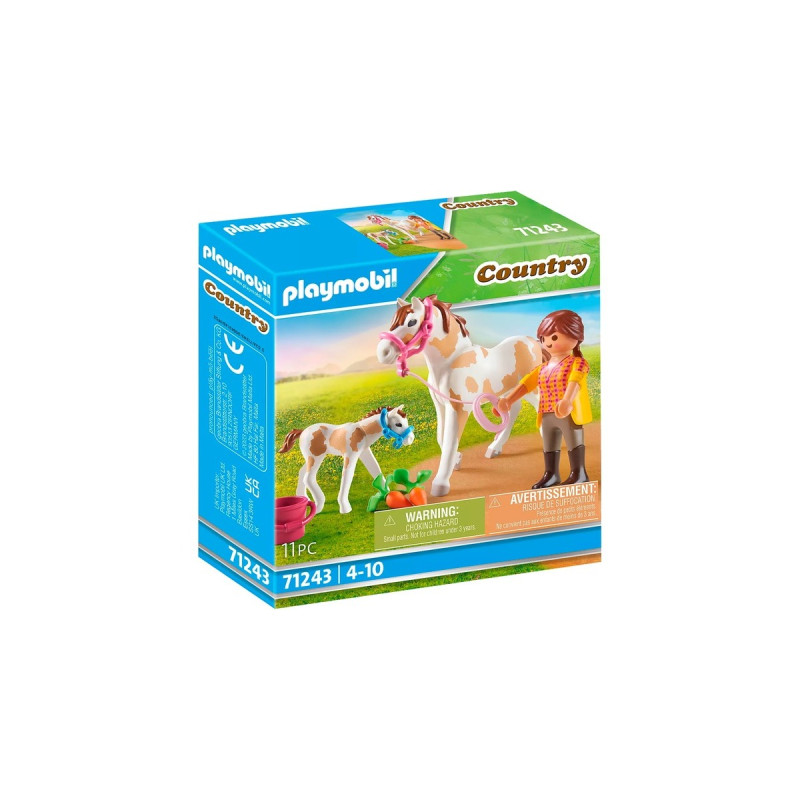 PLAYMOBIL 71243 Pferd mit Fohlen, Konstruktionsspielzeug