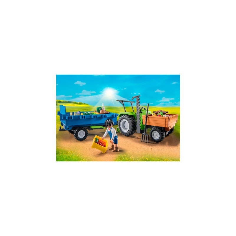 PLAYMOBIL 71249 Traktor mit Hänger, Konstruktionsspielzeug