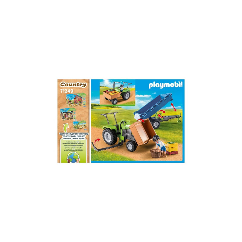 PLAYMOBIL 71249 Traktor mit Hänger, Konstruktionsspielzeug
