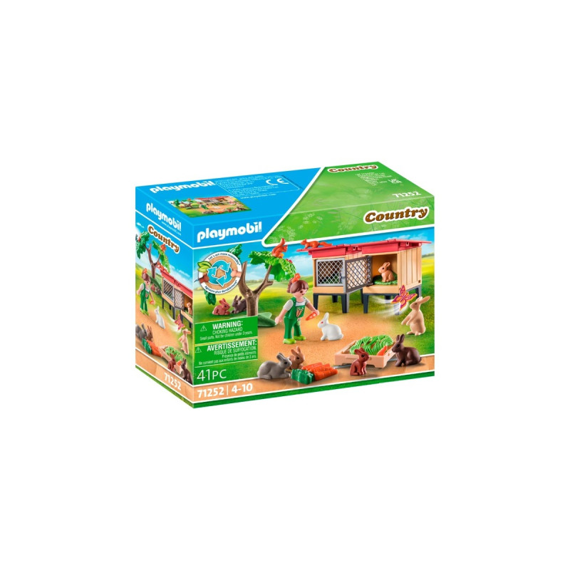 PLAYMOBIL 71252 Kaninchenstall, Konstruktionsspielzeug