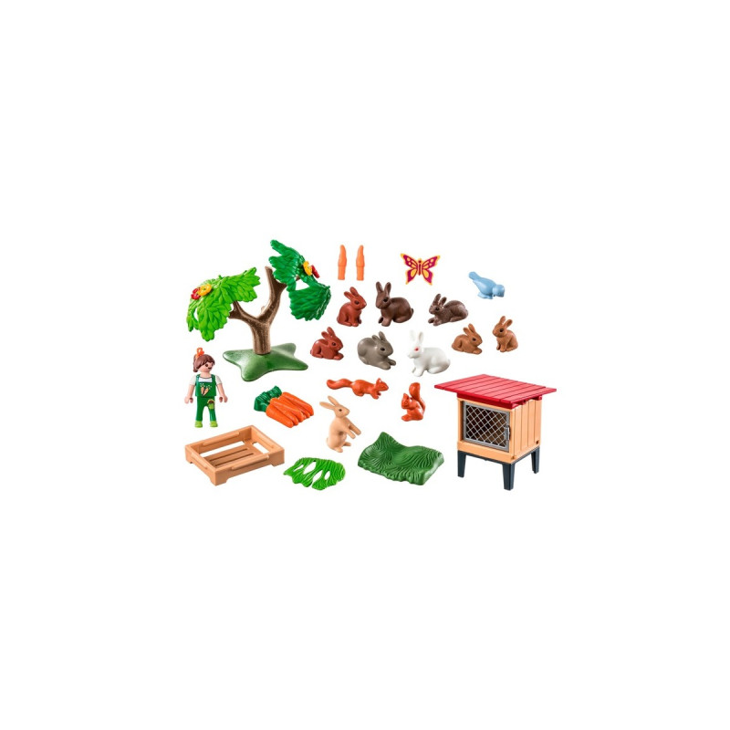 PLAYMOBIL 71252 Kaninchenstall, Konstruktionsspielzeug