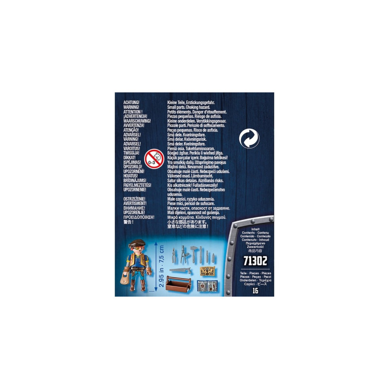 PLAYMOBIL 71302 Novelmore - Dario mit Werkzeug, Konstruktionsspielzeug