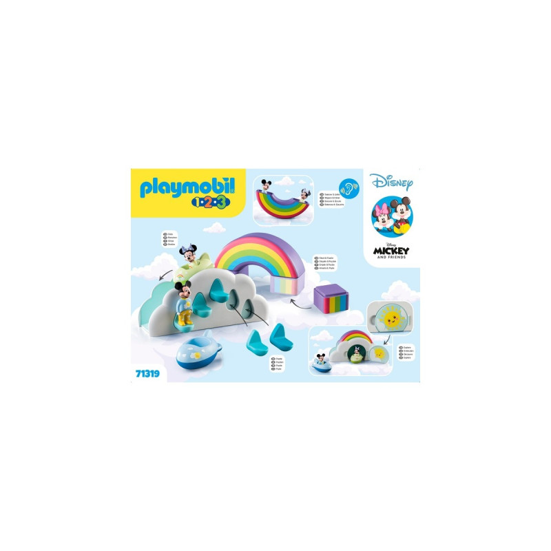 PLAYMOBIL 71319 1.2.3 & Disney: Mickys & Minnies Wolkenhaus, Konstruktionsspielzeug