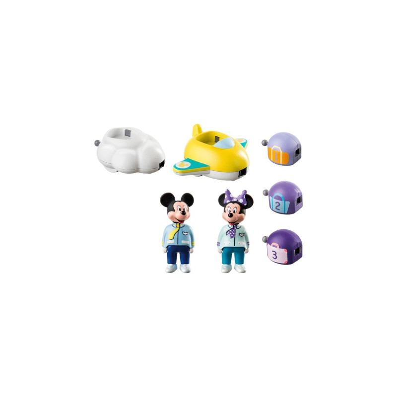 PLAYMOBIL 71320 1.2.3 & Disney: Mickys & Minnies Wolkenzug, Konstruktionsspielzeug