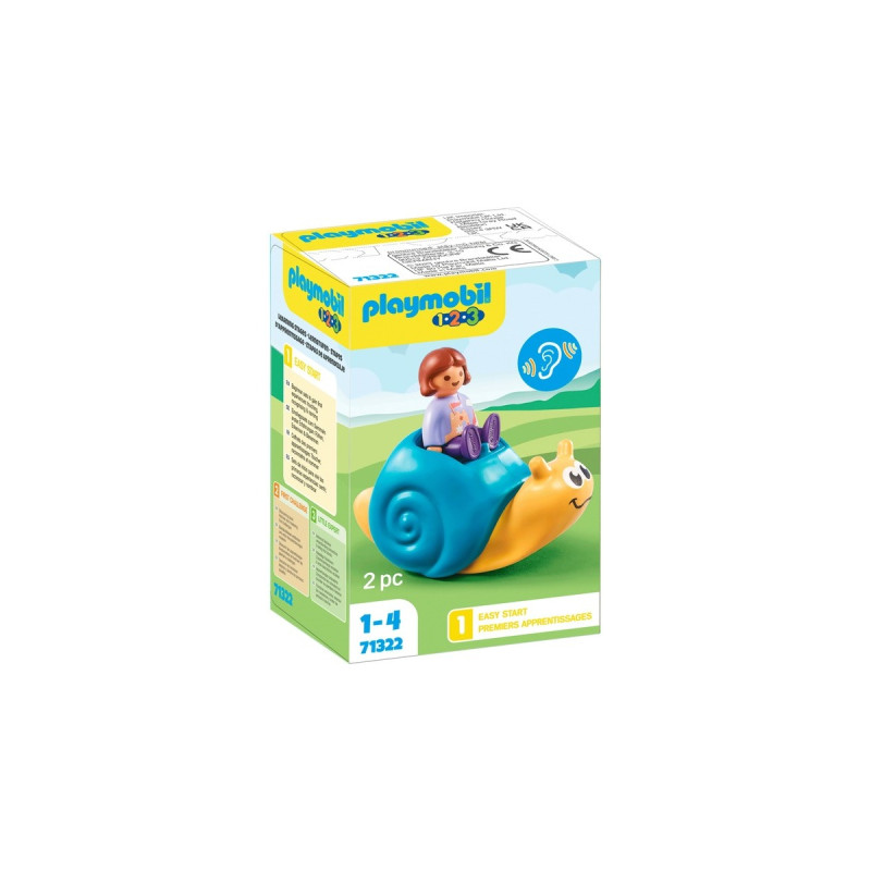PLAYMOBIL 71322 1.2.3 Schaukelschnecke mit Rassel, Konstruktionsspielzeug