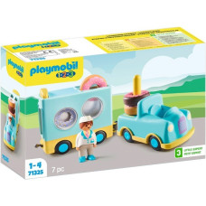 PLAYMOBIL 71325 1.2.3: Verrückter Donut Truck mit Stapel- und Sortierfunktion, Konstruktionsspielzeug