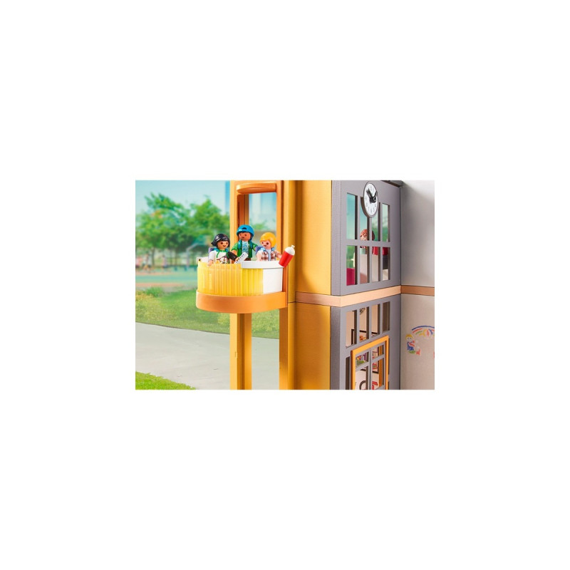 PLAYMOBIL 71327 City Life Große Schule, Konstruktionsspielzeug