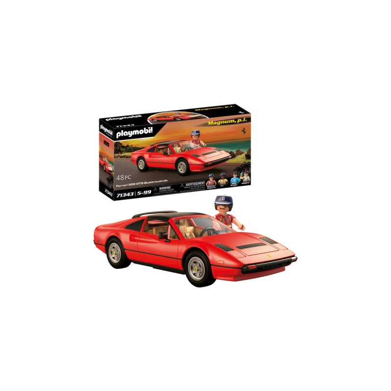 PLAYMOBIL 71343 Magnum, p.i. Ferrari 308 GTS Quattrovalve, Konstruktionsspielzeug