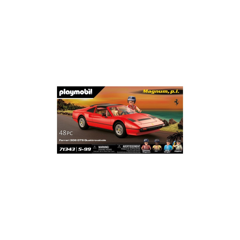 PLAYMOBIL 71343 Magnum, p.i. Ferrari 308 GTS Quattrovalve, Konstruktionsspielzeug