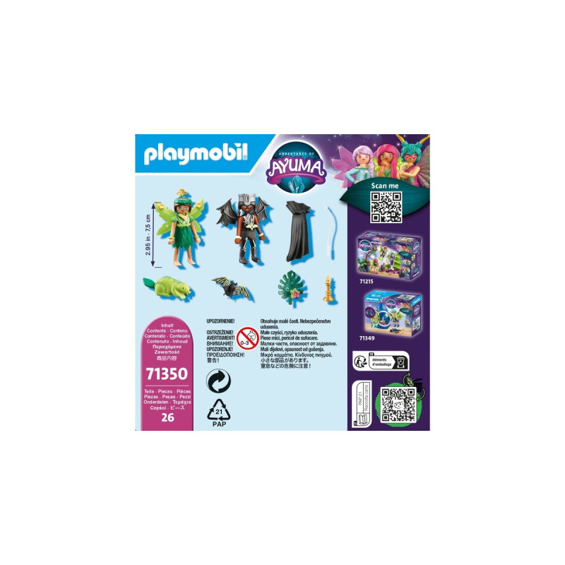PLAYMOBIL 71350 Ayuma Forest Fairy & Bat Fairy mit Seelentieren, Konstruktionsspielzeug