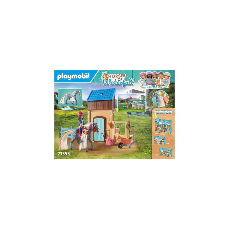 PLAYMOBIL 71353 Horses of Waterfall Amelia & Whisper mit Pferdebox, Konstruktionsspielzeug