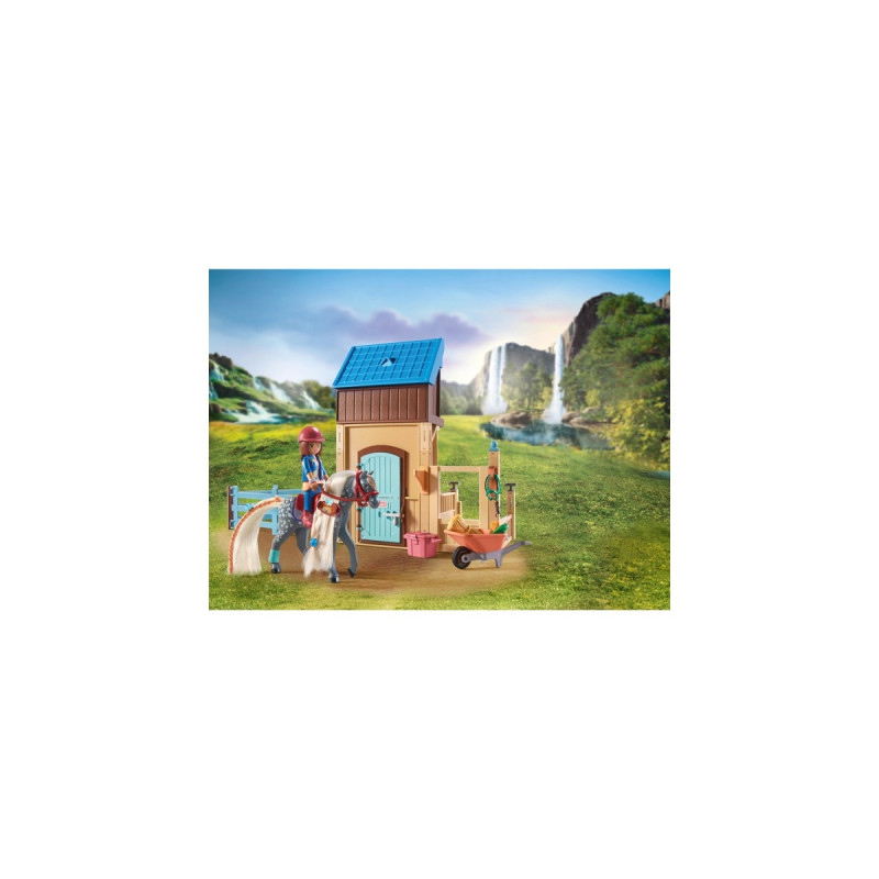 PLAYMOBIL 71353 Horses of Waterfall Amelia & Whisper mit Pferdebox, Konstruktionsspielzeug