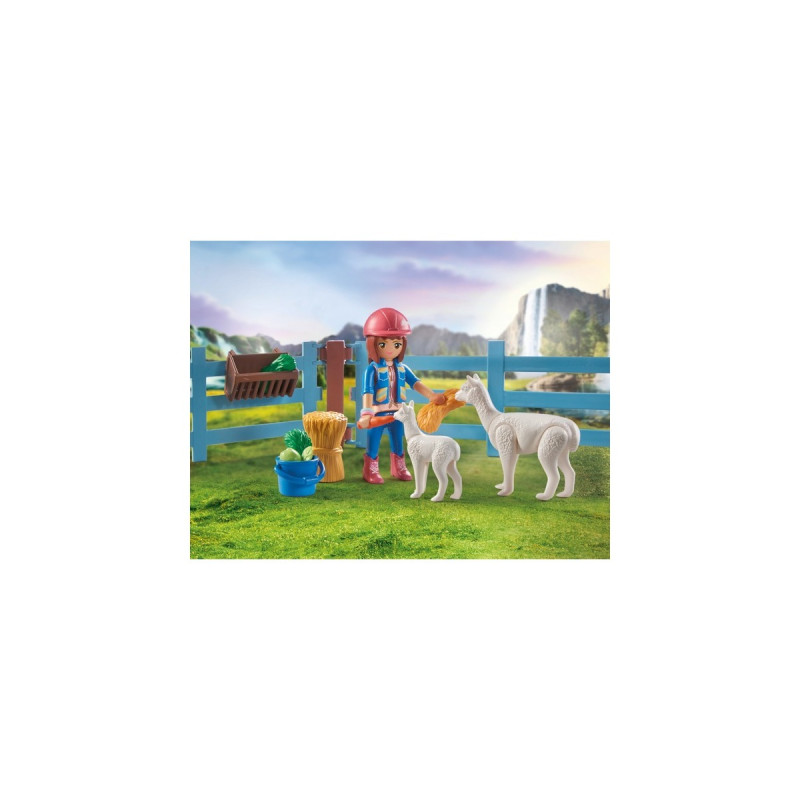PLAYMOBIL 71353 Horses of Waterfall Amelia & Whisper mit Pferdebox, Konstruktionsspielzeug