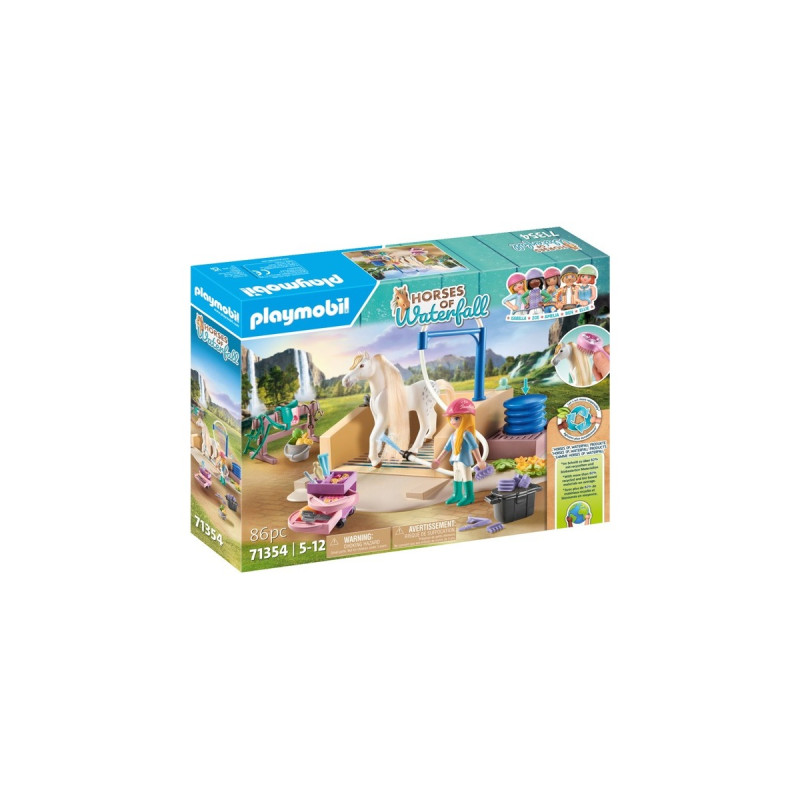 PLAYMOBIL 71354 Horses of Waterfall Isabella & Lioness mit Waschplatz, Konstruktionsspielzeug