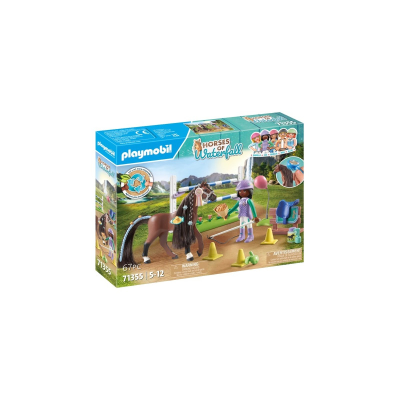 PLAYMOBIL 71355 Horses of Waterfall Zoe & Blaze mit Turnierparcours, Konstruktionsspielzeug