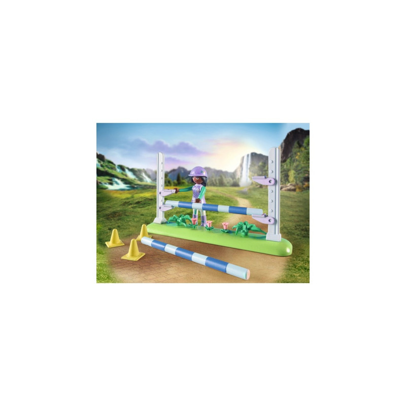 PLAYMOBIL 71355 Horses of Waterfall Zoe & Blaze mit Turnierparcours, Konstruktionsspielzeug