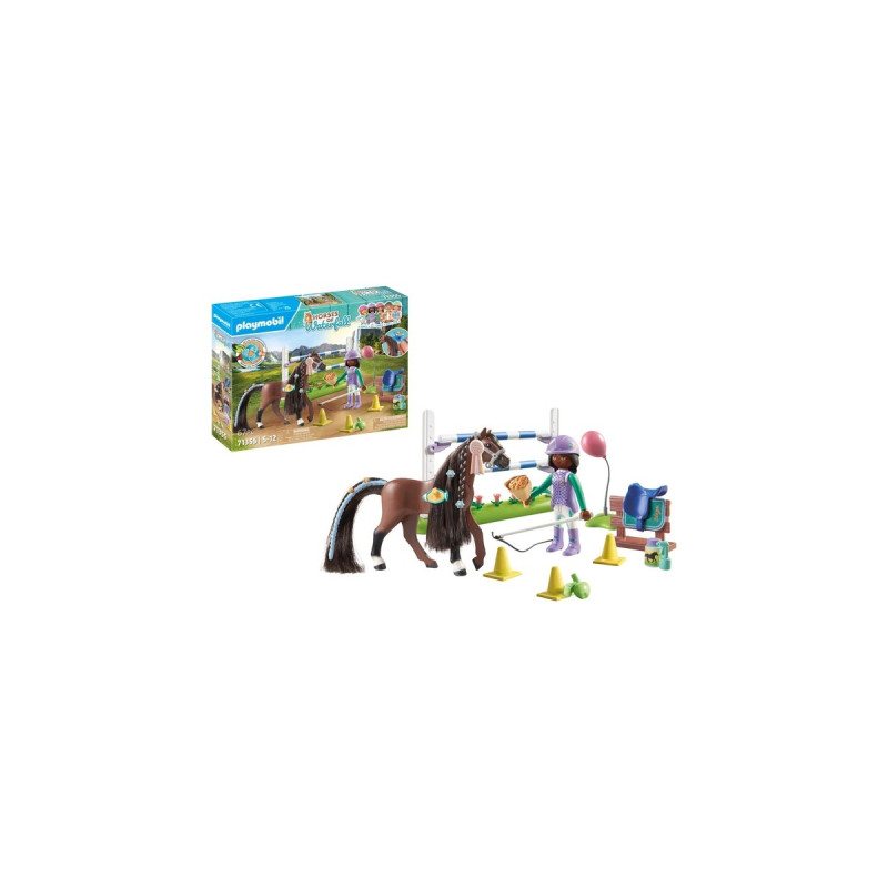 PLAYMOBIL 71355 Horses of Waterfall Zoe & Blaze mit Turnierparcours, Konstruktionsspielzeug