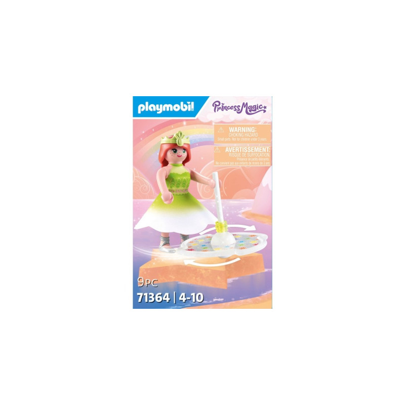 PLAYMOBIL 71364 Princess Magic Himmlischer Regenbogenkreisel mit Prinzessin, Konstruktionsspielzeug