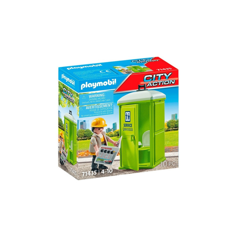 PLAYMOBIL 71435 City Action Mobile Toilette, Konstruktionsspielzeug