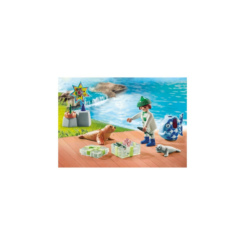 PLAYMOBIL 71448 City Life Tierfütterung, Konstruktionsspielzeug