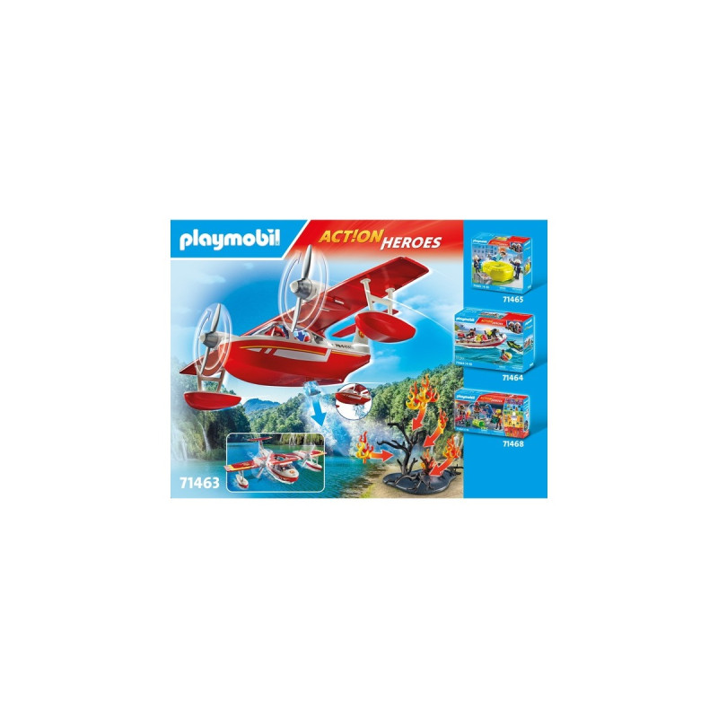 PLAYMOBIL 71463 City Action Feuerwehrflugzeug mit Löschfunktion, Konstruktionsspielzeug