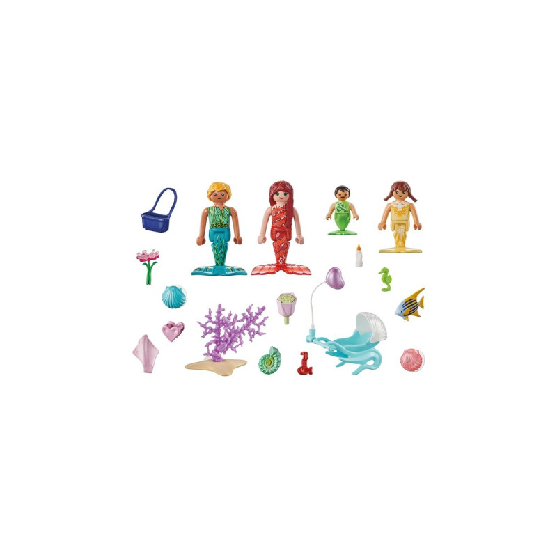 PLAYMOBIL 71469 Princess Magic Starter Pack Liebevolle Meerjungfrauenfamilie, Konstruktionsspielzeug