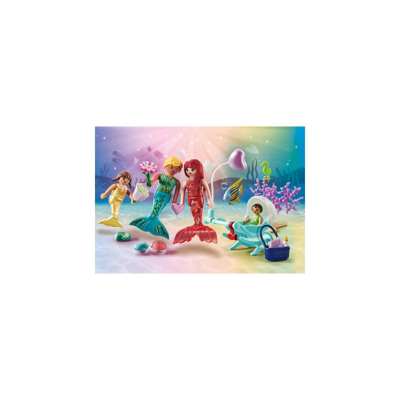 PLAYMOBIL 71469 Princess Magic Starter Pack Liebevolle Meerjungfrauenfamilie, Konstruktionsspielzeug