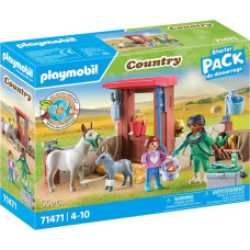 PLAYMOBIL 71471 Country Starter Pack Tierarzteinsatz bei den Eseln, Konstruktionsspielzeug