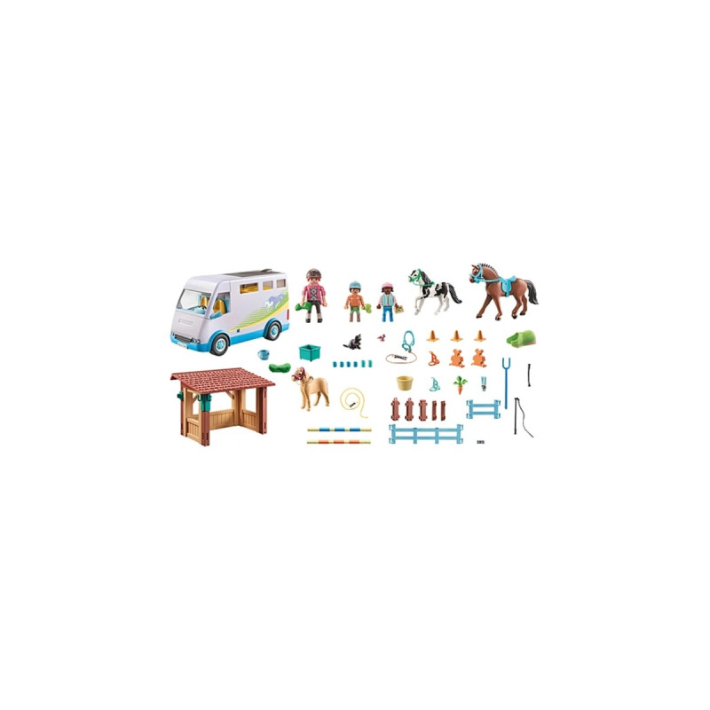 PLAYMOBIL 71493 Horses of Waterfall Mobile Reitschule, Konstruktionsspielzeug