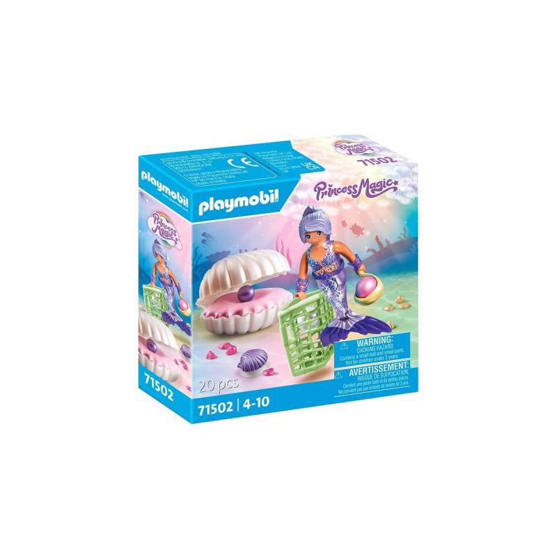 PLAYMOBIL 71502 Princess Magic Meerjungfrau mit Perlmuschel, Konstruktionsspielzeug