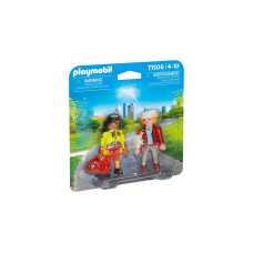 PLAYMOBIL 71506 DuoPack Sanitäterin mit Patient, Konstruktionsspielzeug