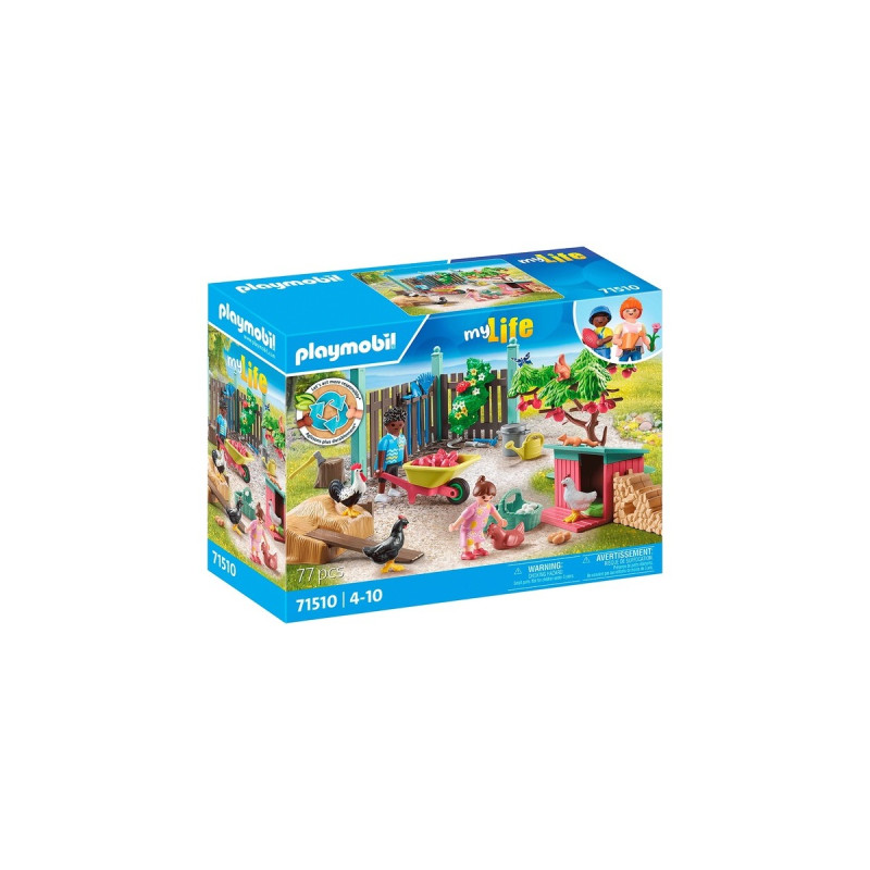 PLAYMOBIL 71510 City Life Kleine Hühnerfarm im Tiny Haus Garten, Konstruktionsspielzeug