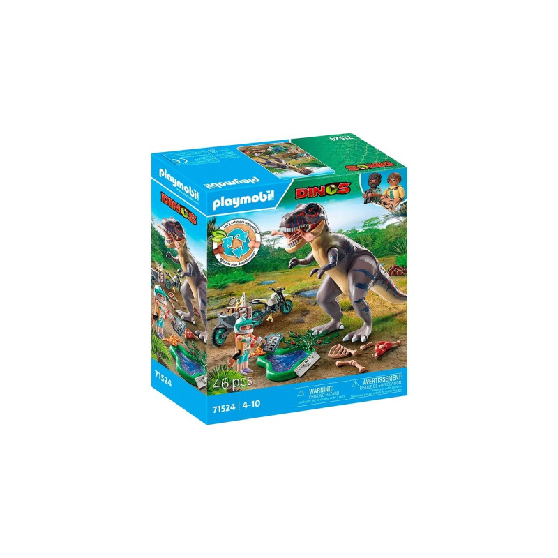 PLAYMOBIL 71524 Dinos T-Rex-Spurensuche, Konstruktionsspielzeug