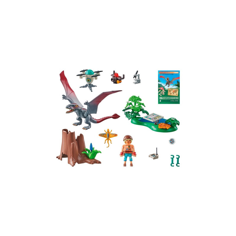PLAYMOBIL 71525 Dinos Beobachtungsstation für Dimorphodon, Konstruktionsspielzeug