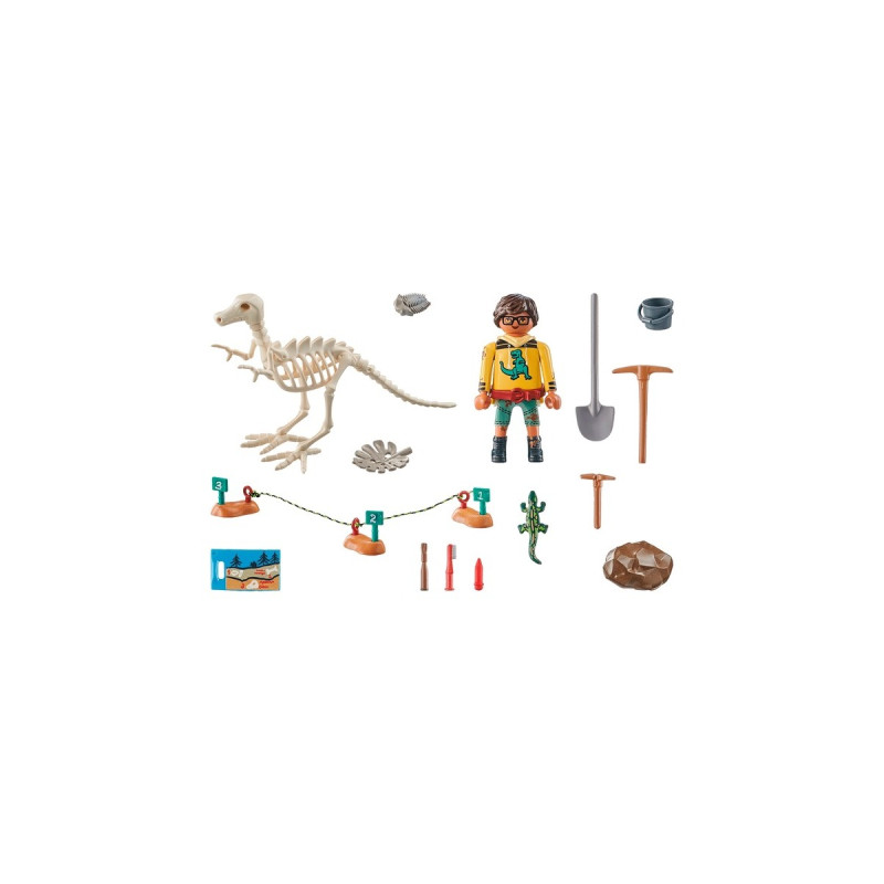 PLAYMOBIL 71527 Dinos Ausgrabungsstätte mit Dino-Skelet, Konstruktionsspielzeug