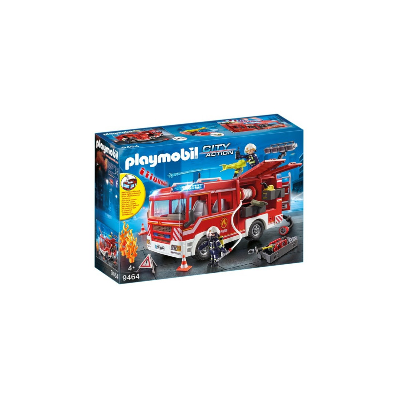 PLAYMOBIL 9464 City Action Feuerwehr-Rüstfahrzeug, Konstruktionsspielzeug(rot/weiß, Mit Licht und Sound)