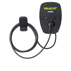 PRACHT Wallbox ALPHA MONO XT, 3,7 - 11 kW(schwarz, 5,5 Meter Kabel, RFID, Outlet)