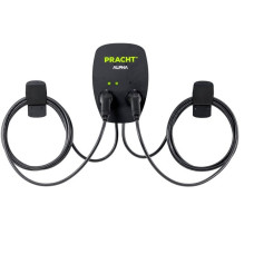 PRACHT Wallbox ALPHA XT, 2 Ladepunkte 3,7 - 11 kW(schwarz, 2x 5,5 Meter Kabel, RFID)