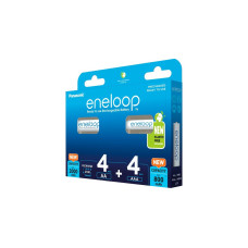 Panasonic Akku eneloop 4+4 Kombi 1,2V, 4x Micro AAA + 4x Mignon AA(8 Stück)