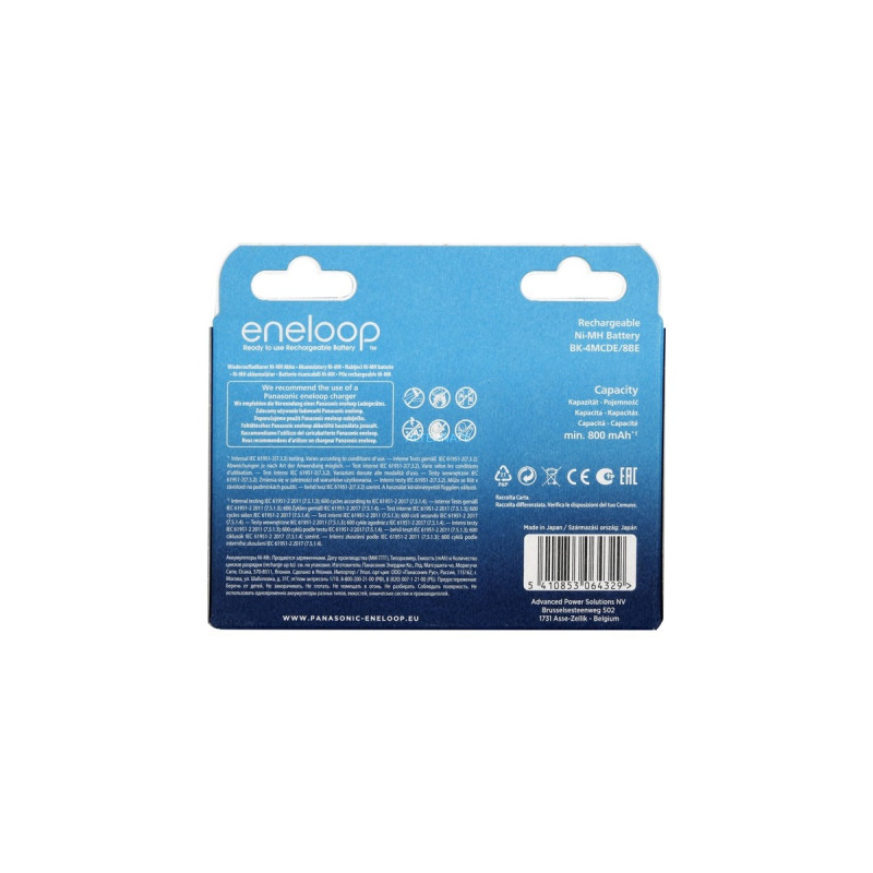 Panasonic Akku eneloop, Micro AAA 1,2V(8 Stück)