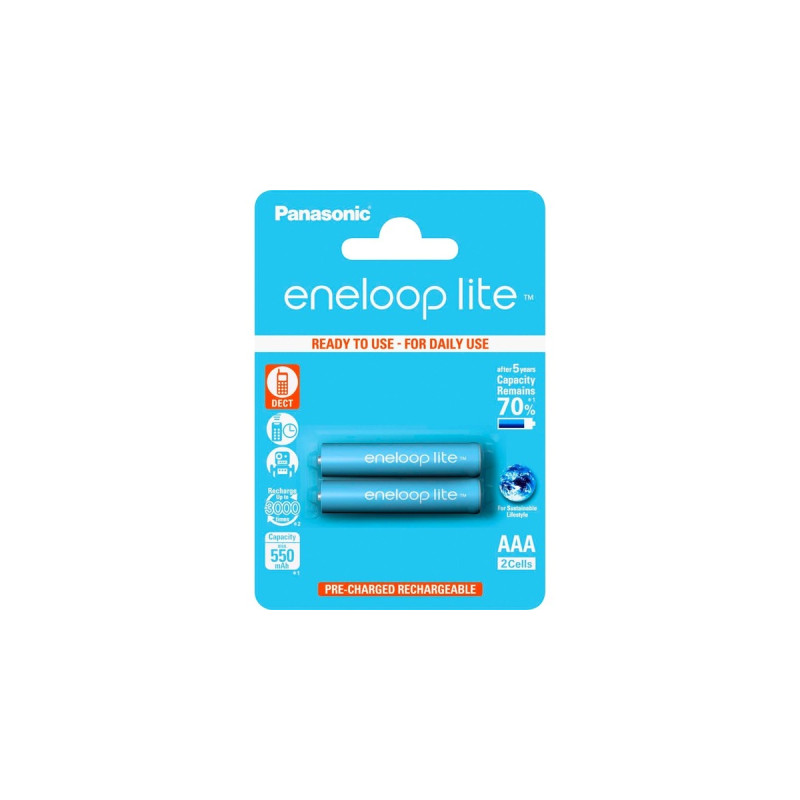 Panasonic Akku eneloop lite, Micro AAA 1,2V(2 Stück)