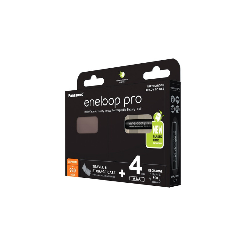 Panasonic Akku eneloop pro, Micro AAA 1,2V(4 Stück + Aufbewahrungsbox)