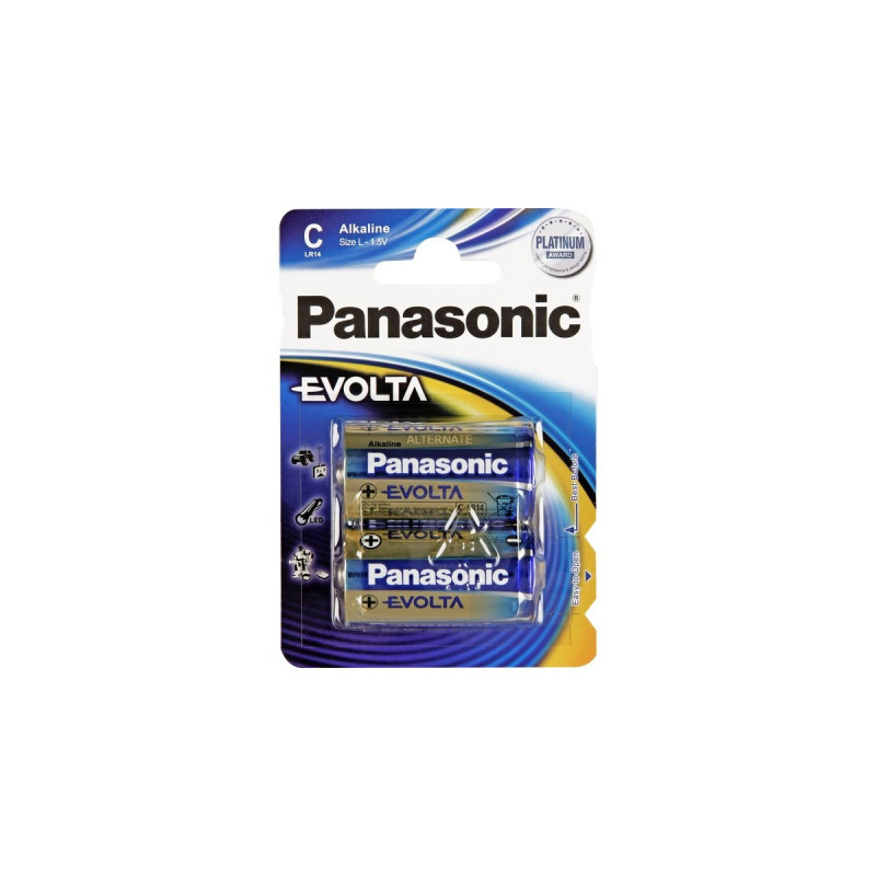 Panasonic EVOLTA Platinum LR14EGE/2BP, Batterie(silber)